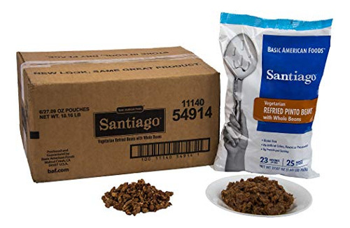 Frijoles Pinto Refritos Veg Enteros, 27oz X 6