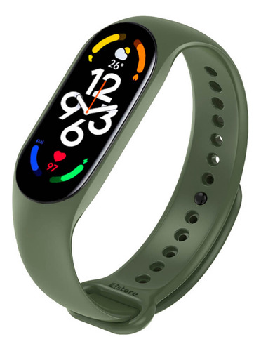 Correa Compatible Con Xiaomi Mi Band 7 Verde Militar