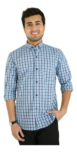 Camisa Cuadros Hombre Slim Fit - As Mostaza