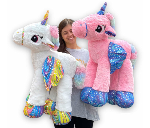 Unicornio De Peluche Grande 90cm Perfumado Obsequios