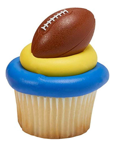 Bakery Supplies - Anillos Para Cupcakes De Futbol, 24 Piezas