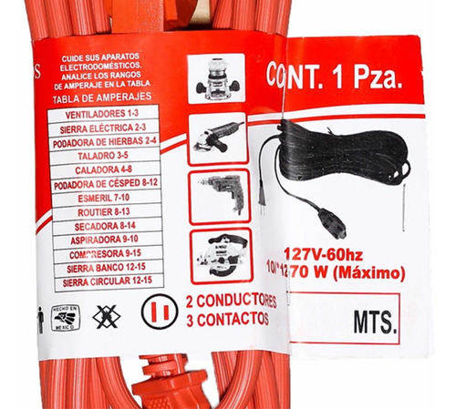 Imagen 3 de 3 de Extensión Uso Rudo 2 Metros Luminex