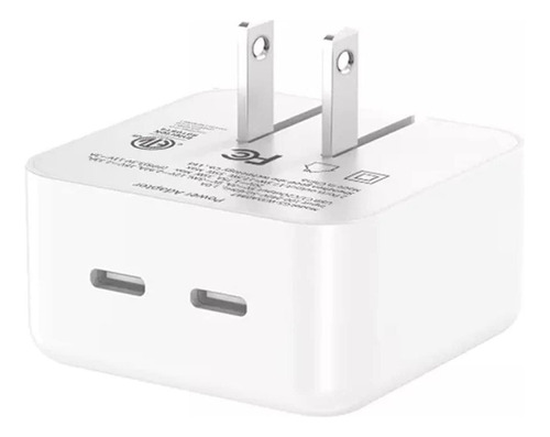 Adaptador De Corriente Compacto De Doble Puerto Usb-c De 35