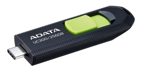 Imagen 2 de 3 de Memoria Usb Tipo C Adata Uc300 256gb Retráctil Negro/verde