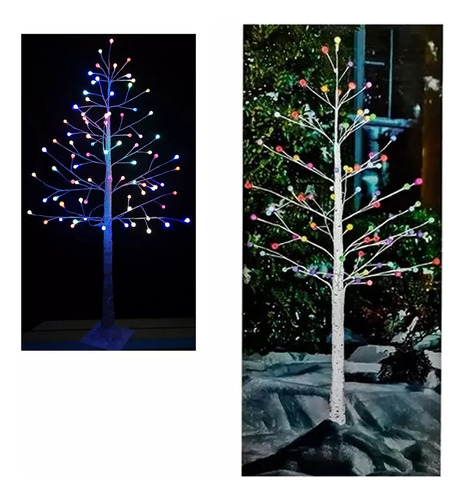 Árbol Navidad Decorativo Luces Led Titilantes Colores 1.52cm