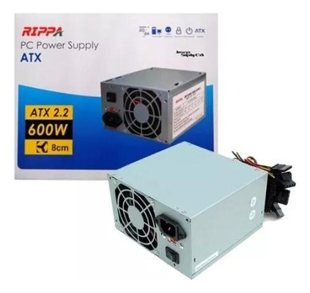 Fuente De Poder Rippa 600w Sata Atx 2.2  