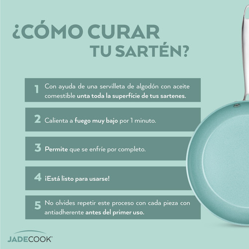 Juego De 3 Sartenes Jade Cook 28/24/20 Cm + Comal 32 Cm Color Sartenes Comal XL