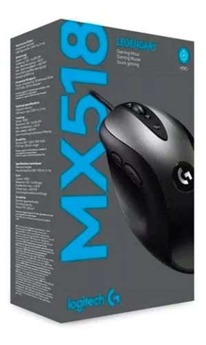 Mouse Logitech G Mx518 Legendary Hero 16k 16000dpi Color Negro