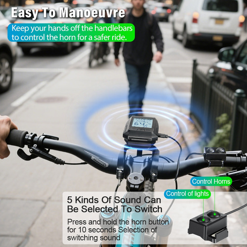 Gps Bicicleta Código Medidor Luces Inalámbrico Con Altavoz