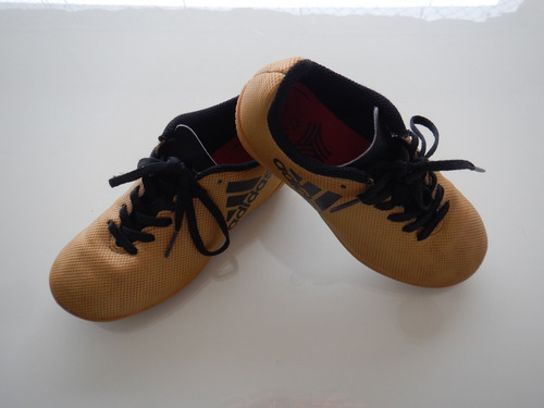 Chuteira Infantil 29 Salão Futsal Nike Dourada Puma Salão