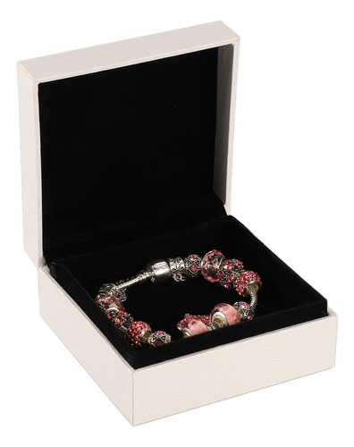 Pulsera Chapada En Plata Cuentas De Diamantes De Imitación
