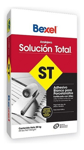 Adhesivo Azulejero Solución Total Blanco 20 Kilogramos Bexel