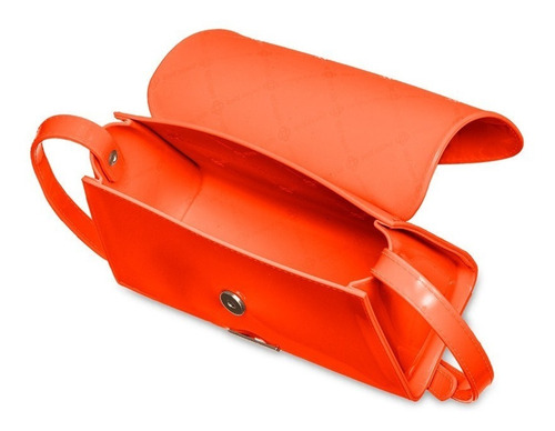 Imagem 3 de 3 de Bolsa transversal Petite Jolie Alicia PJ10087 design liso de j-lástic neon orange com alça de ombro neon orange