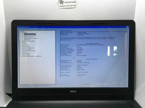 Laptop Dell Inspiron 3558 Core I3 5th Funcionándo Display (Usado)