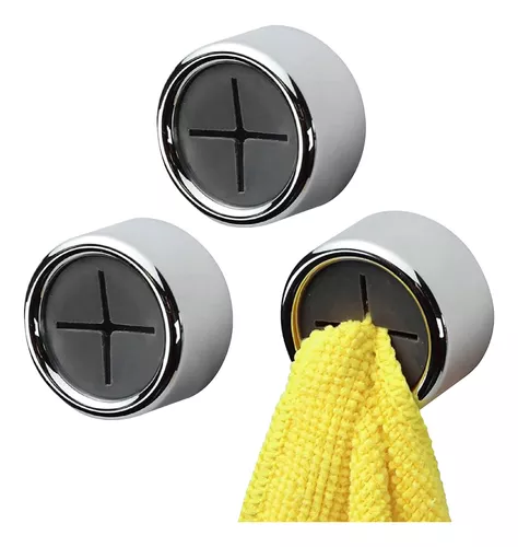 Gancho de pared adhesivo, toallero de baño, colgador de paños de cocina,  negro, 4 piezas 2,2*8CM