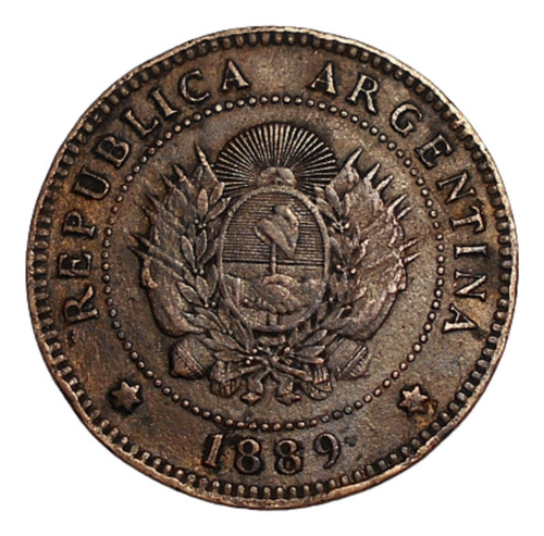 Argentina Escaso 1 Centavo De Patacon 1889 