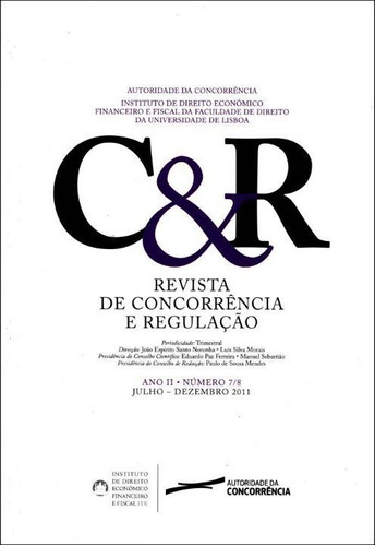 Revista De Concorrência E Regulação - Ano Ii - Nº07/08 - ...