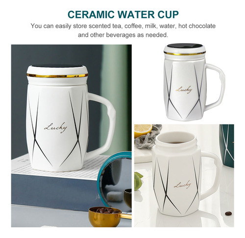 Taza De Té De Cerámica, Taza De Agua Portátil Para Bebidas,