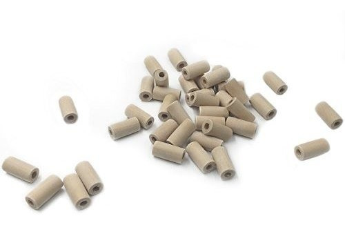 100pcs Hecha A Mano Cuentas De Cilindro Poliedro Madera...