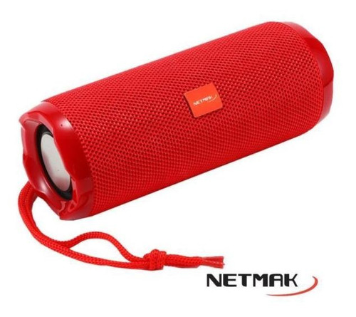 Parlante Portable Bluetooth 10w Netmak Flow Red Nm-flow-r