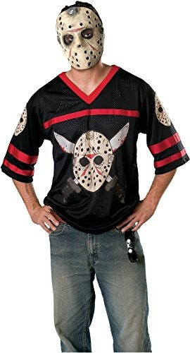 Jersey De Hockey Jason Y Traje De Máscara - Estándar - Talla