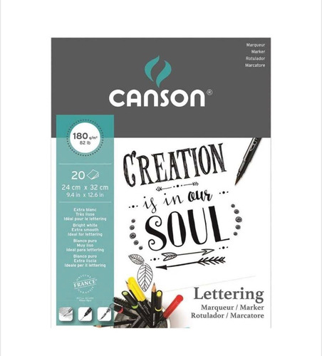 Canson Lettering Marker 20 Hojas A3 (29,7*42cm) 180grs.