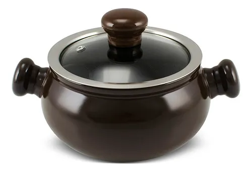 Caçarola De Cerâmica 14cm Baixa 1,25l Chocolate Ceraflame Cor Cobre