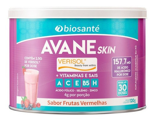 Colágeno Avane Skin 120g - Biosanté - Reduz Celulite / Rugas