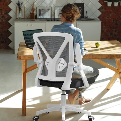 Yaheetech Silla Ergonómica De Oficina De Malla Con Reposab.