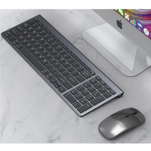 Imagem 2 de 4 de Kit Teclado E Mouse Sem Fio 2.4g Recarregável Dw-8078