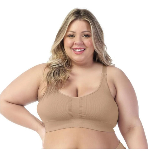 Imagem 5 de 6 de Kit 2 Sutiãs Plus Size Adulto Dia A Dia Com Bojo Removível
