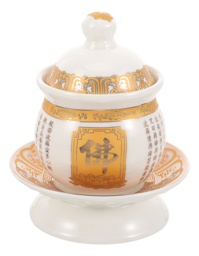 Vaso Lotus Decor Temple Worship Cup Para Agua Limpia