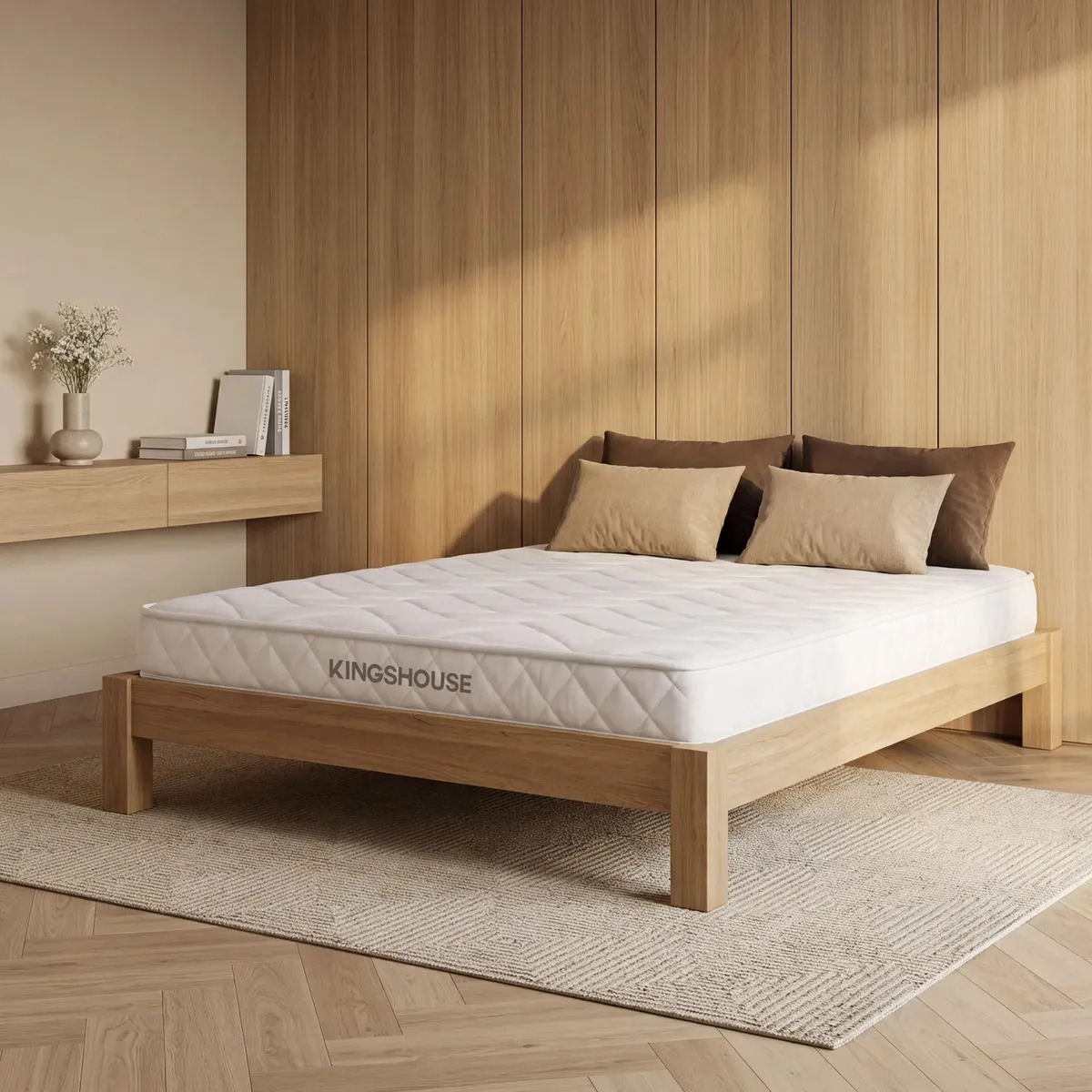 Colchón Kingshouse Matrimonial de Memory Foam y Firmeza Media