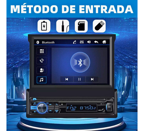 Autoestéreo Pantalla Retráctil Bluetooth Mp5 Cámara Reversa