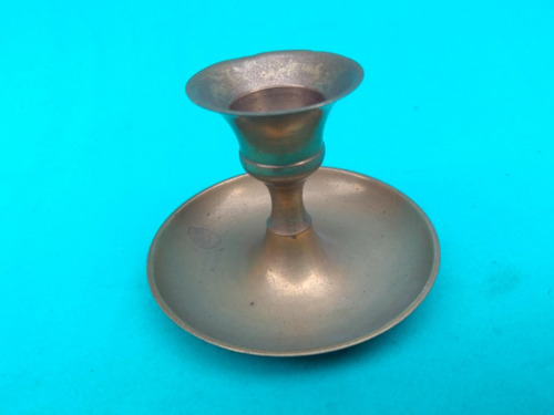 Mundo Vintage: Antiguo Mini Porta Vela Bronce