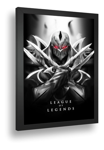 Quadro Decorativo Poste League Of Legends Zed Assassino A3