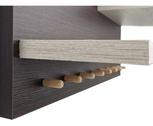 Imagen 7 de 10 de Perchero Organizador Porta Llaves De Pared Melamina Moderno