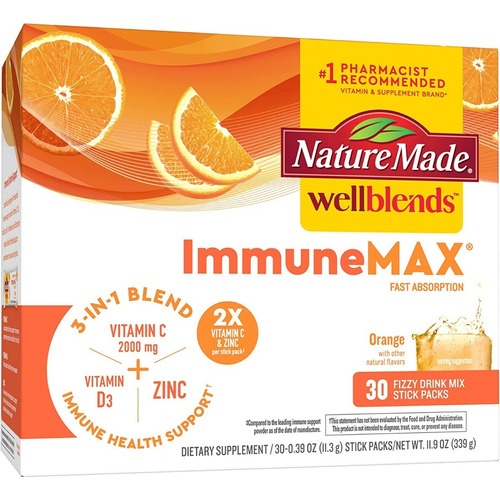 Vitamina C D3 Y Zinc Para El Sistema Inmune 30 Sobres