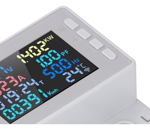 Medidor De Potencia Monofásico Con Pantalla Lcd Energy Color