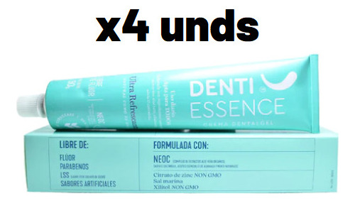 4x Crema Dentiessence Sin Flúor - g a $275