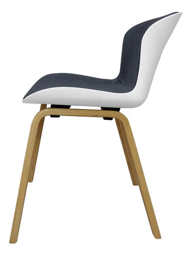 Silla Comedor Moderna Robinson - Desillas Estructura Tapizado Gris Asiento Tapizado Gris