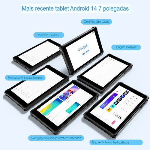 Tablet Pritom 7 Pro 7' Pol Octa Core 8gb Ram 64gb Android 14 Preto