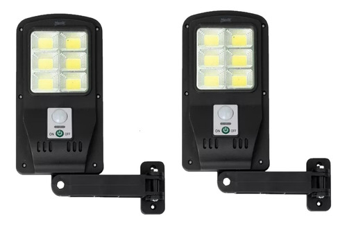 Lámparas Solares Led Suburbanas Exterior 36w Mavrik 8075 2 P Negro