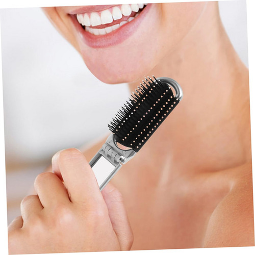 2piezas Espejo Peine Plegable Cepillos Viaje Para El Cabello