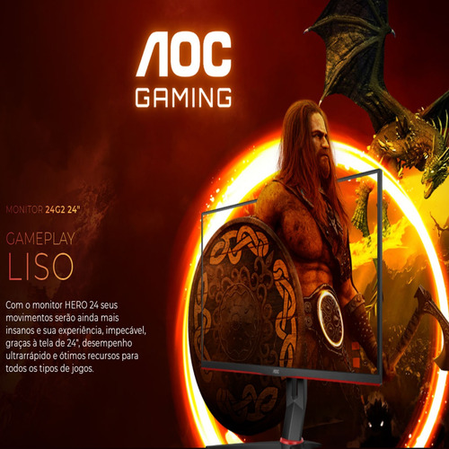 Imagem 5 de 6 de Monitor Gamer Aoc Hero 24 144hz 1ms Amd Freesync 24g2