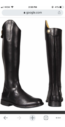 Riding Boots/botas Equitación/cuero Negro/hombre 9w.