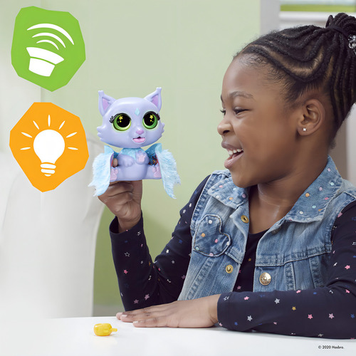 Furreal Flitter The Kitten Juguete De Alimentación Interactivo Que Cambia De Color, Luces Y Sonidos, A Partir De 4 Años