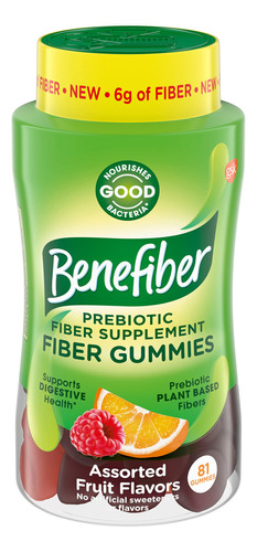 Benefiber Gomitas De Suplemento De Fibra Prebitica Para La S