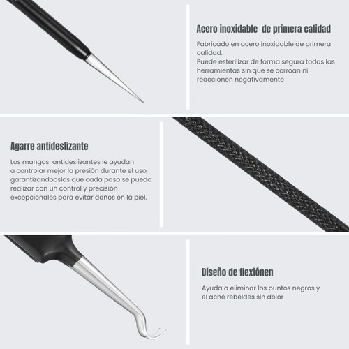 6 Kit Removedor De Espinillas, Extractor De Acné, Removedor