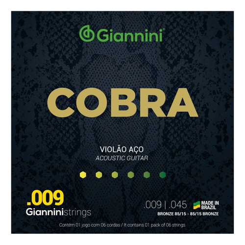 Corda Violao Bronze 85/15 0.009 Giannini